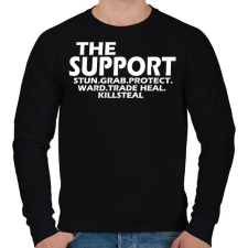 PRINTFASHION Support things - Férfi pulóver - Fekete férfi pulóver, kardigán