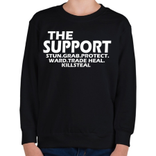 PRINTFASHION Support things - Gyerek pulóver - Fekete gyerek pulóver, kardigán