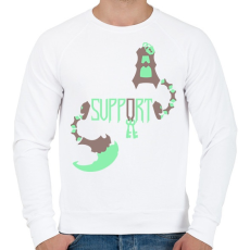 PRINTFASHION Support tresh - Férfi pulóver - Fehér