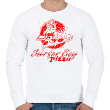 PRINTFASHION Surfer Boy Pizza - Férfi pulóver - Fehér férfi pulóver, kardigán
