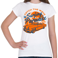 PRINTFASHION Surfing paradise - Női póló - Fehér női póló