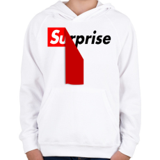 PRINTFASHION Surprise - Gyerek kapucnis pulóver - Fehér