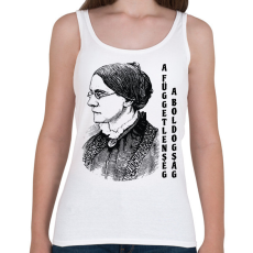 PRINTFASHION Susan B. Anthony idézet - Női atléta - Fehér