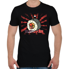 PRINTFASHION SUSHI FAN - Férfi póló - Fekete férfi póló