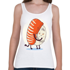 PRINTFASHION Sushi LOVE - Női atléta - Fehér női trikó