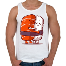 PRINTFASHION Sushi ölelés - Férfi atléta - Fehér atléta, trikó