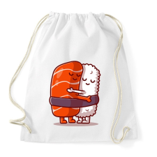 PRINTFASHION Sushi ölelés - Sportzsák, Tornazsák - Fehér tornazsák