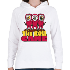 PRINTFASHION Sushi Squid Game - Női kapucnis pulóver - Fehér női pulóver, kardigán