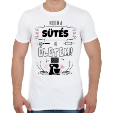 PRINTFASHION Sütés az életem - Férfi póló - Fehér