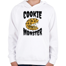 PRINTFASHION Süti szörny - Gyerek kapucnis pulóver - Fehér