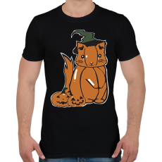 PRINTFASHION sütőtök cica - Férfi póló - Fekete
