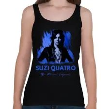 PRINTFASHION suzi quatro - Női atléta - Fekete női trikó