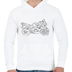 PRINTFASHION suzuki.gs500f - Férfi kapucnis pulóver - Fehér