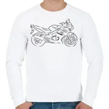 PRINTFASHION suzuki.gs500f - Férfi pulóver - Fehér férfi pulóver, kardigán