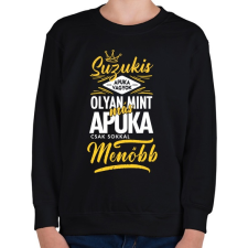 PRINTFASHION Suzukis apuka - Gyerek pulóver - Fekete gyerek pulóver, kardigán