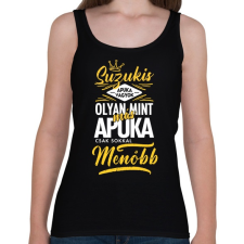 PRINTFASHION Suzukis apuka - Női atléta - Fekete női trikó