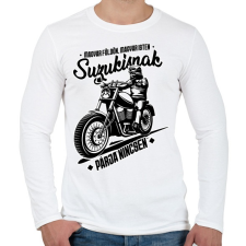 PRINTFASHION Suzukisnak párja nincsen - Férfi hosszú ujjú póló - Fehér férfi póló