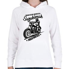 PRINTFASHION Suzukisnak párja nincsen - Női kapucnis pulóver - Fehér