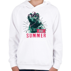 PRINTFASHION Sweet Summer - Gyerek kapucnis pulóver - Fehér