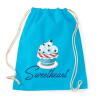 PRINTFASHION Sweetheart - Sportzsák, Tornazsák - Surf blue