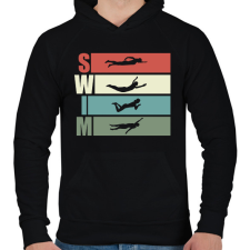 PRINTFASHION Swim - colorful - Férfi kapucnis pulóver - Fekete férfi pulóver, kardigán