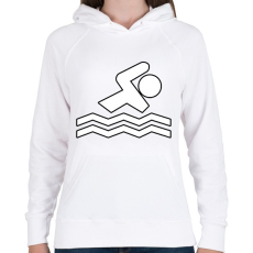 PRINTFASHION Swimmer - Női kapucnis pulóver - Fehér