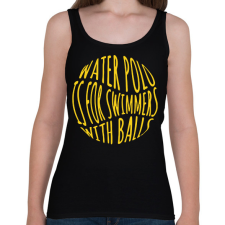 PRINTFASHION Swimmers with balls - Női atléta - Fekete női trikó