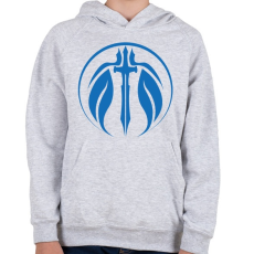 PRINTFASHION Sword - Gyerek kapucnis pulóver - Sport szürke