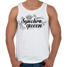 PRINTFASHION Synchro queen - Férfi atléta - Fehér atléta, trikó