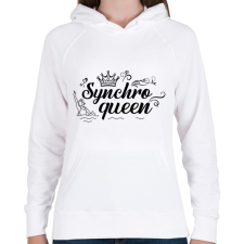PRINTFASHION Synchro queen - Női kapucnis pulóver - Fehér női pulóver, kardigán