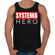 PRINTFASHION SYSTEMA HERO - Férfi atléta - Fekete atléta, trikó