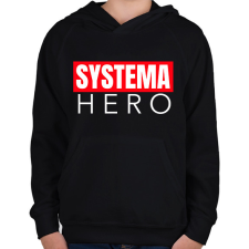 PRINTFASHION SYSTEMA HERO - Gyerek kapucnis pulóver - Fekete gyerek pulóver, kardigán