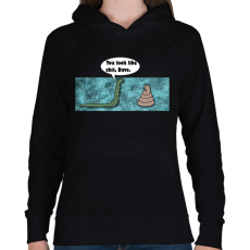 PRINTFASHION sz@rul nézel ki - Női kapucnis pulóver - Fekete