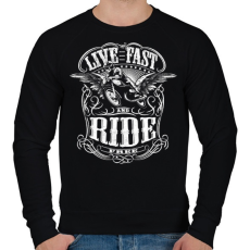 PRINTFASHION Szabad motoros - Férfi pulóver - Fekete