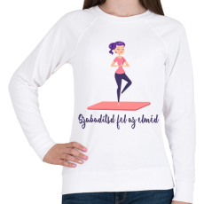 PRINTFASHION Szabadítsd fel az elméd - Női pulóver - Fehér