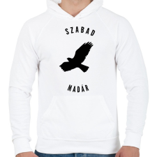 PRINTFASHION szabadmadár - Férfi kapucnis pulóver - Fehér férfi pulóver, kardigán