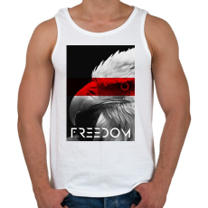 PRINTFASHION Szabadság - Férfi atléta - Fehér