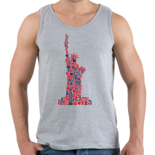 PRINTFASHION Szabadság - Férfi atléta - Sport szürke atléta, trikó