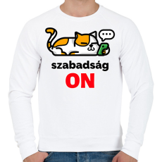 PRINTFASHION Szabadság On - Férfi pulóver - Fehér