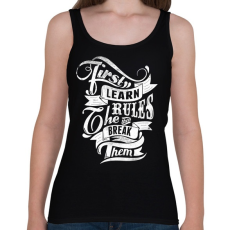 PRINTFASHION Szabályok - Női atléta - Fekete