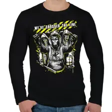 PRINTFASHION Szabályszegők - Férfi hosszú ujjú póló - Fekete férfi póló