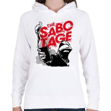 PRINTFASHION Szabotázs - Női kapucnis pulóver - Fehér