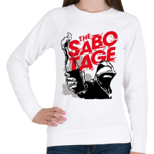 PRINTFASHION Szabotázs - Női pulóver - Fehér női pulóver, kardigán