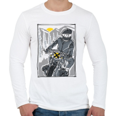 PRINTFASHION Száguldás - Férfi hosszú ujjú póló - Fehér