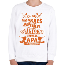 PRINTFASHION Szakács apuka - Gyerek pulóver - Fehér gyerek pulóver, kardigán