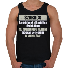 PRINTFASHION Szakács - Férfi atléta - Fekete atléta, trikó