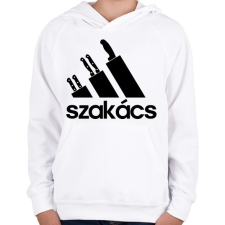 PRINTFASHION Szakács - Gyerek kapucnis pulóver - Fehér gyerek pulóver, kardigán