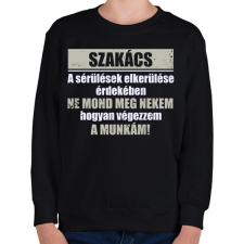 PRINTFASHION Szakács - Gyerek pulóver - Fekete gyerek pulóver, kardigán