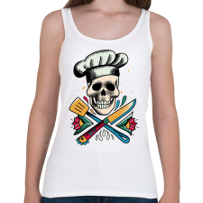 PRINTFASHION Szakács koponya - Női atléta - Fehér női trikó