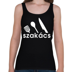 PRINTFASHION Szakács - Női atléta - Fekete